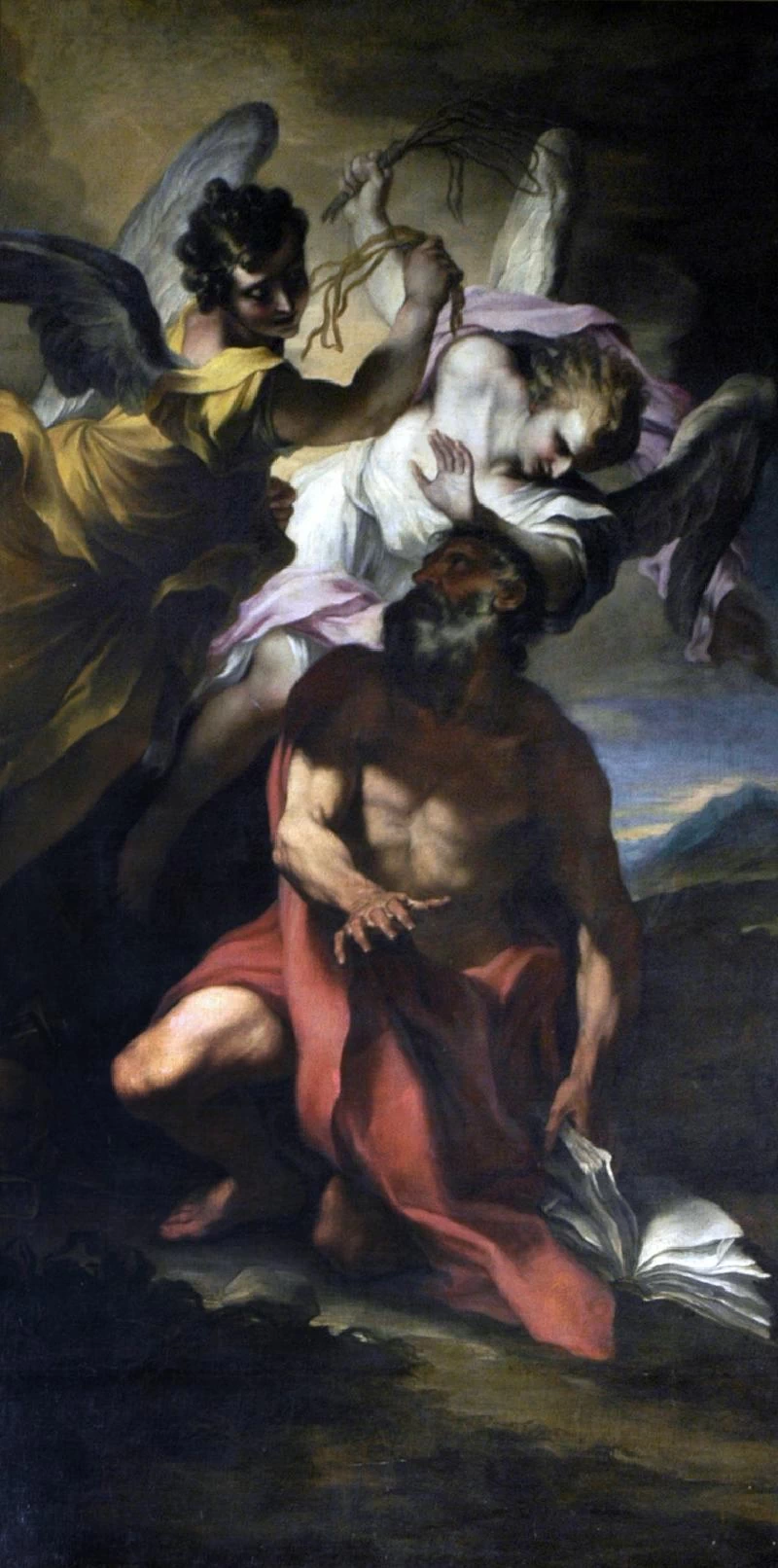 De Ferrari G. sec. XVII, San Gerolamo flagellato da due angeli